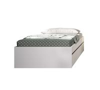 DEKIT GRUPO RIMOBEL LAGO - Aro de cama 90X190 con dos cajones - BLANCO - 40,3 x 95,8 x 194,8