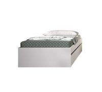 Kit Muebles - Aro de cama Lago 90x190 con 2 cajones Blanco 40,3x95,8x194,8 cm