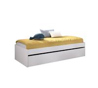 DEKIT GRUPO RIMOBEL LAGO - ARO DE CAMA DE 90X190 CON ARRASTRE - BLANCO - 40,3 x 95,8 x 194,8 White