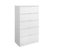 DEKIT GRUPO RIMOBEL LAGO - XIFONIER DE 5 CAJONES - BLANCO - 109.7 x 60.2 x 39 cm White