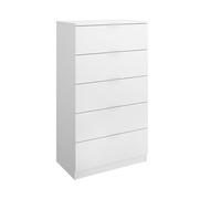 DEKIT GRUPO RIMOBEL LAGO - XIFONIER DE 5 CAJONES - BLANCO - 109.7 x 60.2 x 39 cm White