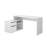 DEKIT GRUPO RIMOBEL ROX - MESA ESCRITORIO CON ALMACENAJE Y DOBLE MONTAJE - 139x75 cm - BLANCO