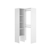 DEKIT GRUPO RIMOBEL SUIT - Armario vestidor rinconero - Blanco - 186x80x89 cm