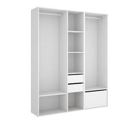 Kit Muebles Conjunto vestidor DEKIT GRUPO RIMOBEL SUIT – 2 cajones y zapatero – Blanco/Natural
