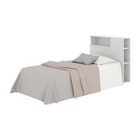 DEKIT GRUPO RIMOBEL TEN - Cabecero con estantes para cama de 90 - BLANCO - 96 x 23,4 x 99
