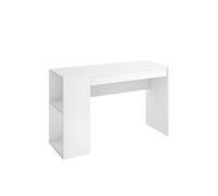 DEKIT GRUPO RIMOBEL TEO - MESA ESCRITORIO TEO CON CAJON Y ESTANTERIA - 115 X 74 X 50 CM - BLANCO