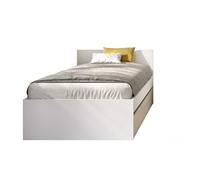 DEKIT Grupo RIMOBEL Top - Cama de 90X190 con Arrastre - Blanco/Natural - 67 x 95,8 x 194,8