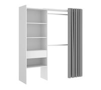 Kit Muebles Vestidor DEKIT GRUPO RIMOBEL SUIT con cajón y cortina Blanco