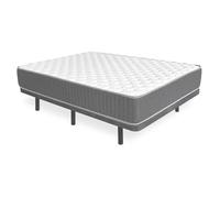 DEKIT - Pack Ahorro Base tapizada Dollie con Colchón viscoelástico con muelles ensacados Aurea 150 x 190cm