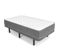 DEKIT - Pack Ahorro Base tapizada Dollie con Colchón viscoelástico con muelles ensacados Aurea 90 x 190cm