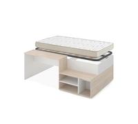 DEKIT - Pack Ahorro Cama Escritorio Kric con colchón Nova y somier Lama Ancha 90 x 190 cm