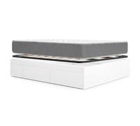 DEKIT - Pack Ahorro Dormitorio Cama Alice de 4 cajones bajo Cama con 1 Colchón viscoelástico con muelles ensacados Aurea 150 x 190cm y 1 Somier de Lama Ancha