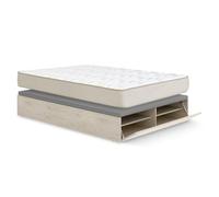 DEKIT - Pack Ahorro Dormitorio Canapé LAN con 1 Colchón viscoelástico Nova 150 x 190 cm, Altura 20 cm