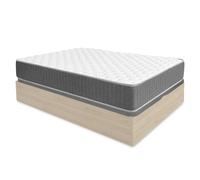 DEKIT - Pack Ahorro Dormitorio Canapé Nest con 1 Colchón viscoelástico con muelles ensacados Aurea 135 x 190cm