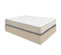 DEKIT - Pack Ahorro Dormitorio Canapé Nest con 1 Colchón viscoelástico Nova 135 x 190 cm, Altura 20 cm