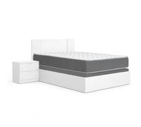 DEKIT - Pack Ahorro Dormitorio Canapé Nest con Cabezal Flow con 1 Colchón viscoelástico con muelles ensacados Aurea 135 x 190cm