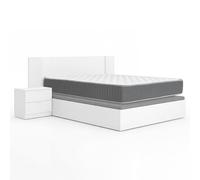 DEKIT - Pack Ahorro Dormitorio Canapé Nest con Cabezal len con 1 Colchón viscoelástico con muelles ensacados Aurea 150 x 190cm