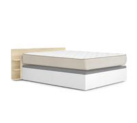 DEKIT - Pack Ahorro Dormitorio Canapé Nest con Cabezal Tori con 1 Colchón viscoelástico Nova 150 x 190 cm, Altura 20 cm