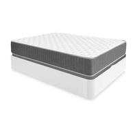 DEKIT - Pack Ahorro Dormitorio Canapé Round con 1 Colchón viscoelástico con muelles ensacados Aurea 135 x 190cm