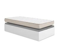 DEKIT - Pack Ahorro Juvenil Canapé abatible Nest con Colchón viscoelástico Nova, 15cm de Grosor, 90 x 190 cm