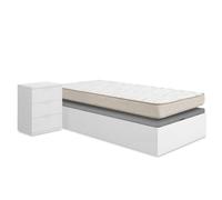 DEKIT - Pack Ahorro Juvenil Canapé Nest con mesita y con 1 Colchón viscoelástico Nova 90x190cm