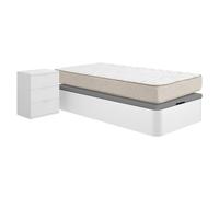 DEKIT - Pack Ahorro Juvenil Canapé Round con mesita y con 1 Colchón viscoelástico Nova 90x190cm, Altura 20cm