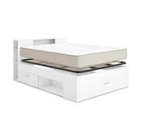 DEKIT - Pack Ahorro Matrimonio Cama Lanka con colchón Nova Plus y somier Lama Ancha 135 x 190 cm