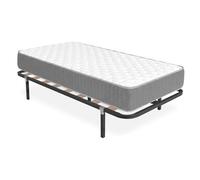 DEKIT - Pack Ahorro somier Lama Ancha Kerry con Colchón viscoelástico con muelles ensacados Aurea 90 x 190cm