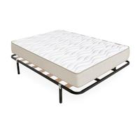 DEKIT - Pack Ahorro somier Lama Ancha Kerry con Colchón viscoelástico Nova Plus 135 x 190 cm
