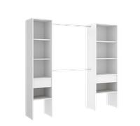 Kit Muebles Vestidor SUIT (DEKIT GRUPO RIMOBEL) 2 columnas y 2 cajones Blanco 185x160x50 cm