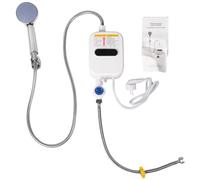 DEKLONPER Calentador de Agua InstantáNeo Ducha 220V Grifo de BañO Calentador de Agua Caliente 3500W Pantalla Digital Enchufe de la UE