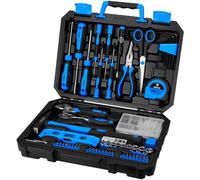 DEKO Caja de Herramientas Completa de 138 Piezas, Kit de Herramientas de Bricolaje para Hogar, Oficina y Coche, con Juego de Destornilladores, Martillo y Set de Alicates, Azul