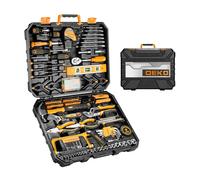 DEKO Caja Herramientas Completa 228 Piezas, Maletin Caja de herramientas Bricolaje para el Hogar, Oficia y Coche, con Juego de Destornilladores Precisión Mini Sierra Alicates Cinta Métrica