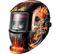 DEKO Careta Soldar de Color Verdadero, Grande Pantalla Grande Casco de Soldador Oscurecimiento Automático Energía Solar, Trabajar Largas Horas, Batería Intercambiable