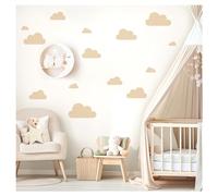 DEKO KINDERZIMMER Juego de adhesivos decorativos para pared, diseño de nubes, color beige