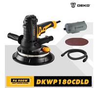 DEKO-lijadora de paneles de yeso DKWP180CDLD/DKWP180CD de 900W, papel de lijadora orbital y bolsa de polvo DKWP180CDLD