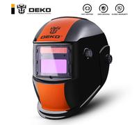 DEKO-Máscara de Soldadura con energía Solar, capucha profesional con oscurecimiento automático, Naranja S, MIG MMA, casco de soldadura eléctrico, lentes para máquina de soldadura o cortador de Plasma