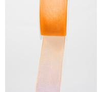 Deko und Band 53736 53736-38-50-32 - Cinta de organza (38 mm, 50 m), color naranja