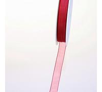Deko und Band 53736 - Cinta de Organza con Flecos - 15 mm 50 m Col. 66 Karminrot - 53736 - 15 - 50 - 66