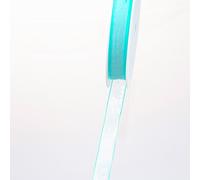 Deko und Band 53736 - Cinta de Organza con Flecos - 15 mm 50 m Col. 72 Turquesa - 53736 - 15 - 50 - 72
