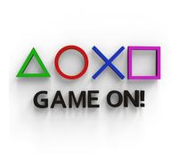 DekoArte - Adhesivo de pared GAME OVER 130x55cm - Decoracion Gamer de Pared original y con estilo 3D