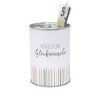 Dekohelden24 155624 - Hucha (Metal, 8,6 cm de diámetro x 12 cm de Altura)