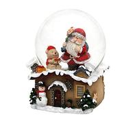 Dekohelden24 501473-SM - Bola de Nieve con Papá Noel, Dimensiones (Largo x Ancho x Alto): 7 x 7 x 9 cm. Diámetro de la Bola: 6,5 cm. 501473 Teddy Teddy