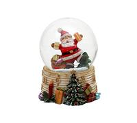 Dekohelden24 - Alegría Papá Noel con Regalos, tamaño H/B/Ø Bola: Aprox. 9 x 7,3 cm Ø 6,5 cm, 501871 Regalo