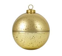 Dekohelden24 Elegante Bola de Cristal, Caja de pastelería, Recipiente de Almacenamiento, Cuenco de Cristal, Recipiente para Bolas de árbol, Recipiente Decorativo, Recipiente de Cristal como Bola de