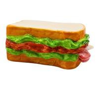Dekohelden24 Hucha de cerámica como sándwich - Pan blanco - Saving-Box, alcancia, tamaño aprox. 12 x 6 x 15 cm