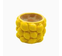 Dekohelden24 Macetero de cerámica con diseño de limón Amarillo 10 x 10 x 8 cm.
