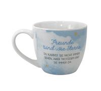 Dekohelden24 Taza de porcelana MaxiXXL, diseño de amigos como estrellas, 9,2 x 10,5 cm, capacidad 400 ml, apta para lavavajillas, 9,2 cm