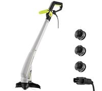DEKOPRO Recortadora Eléctrica 250W Ancho 23 cm Conector Macho Estándar | Incluye 3 bobinas, apta para jardín, césped y maleza.