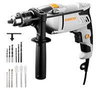 DEKOPRO Taladro Percutor con Cable De 950W: Taladro Percutor de 6 Velocidades, 2800 RPM, Portabrocas de 13 MM, Mango Giratorio de 360°, Incluye 12 Brocas, Apto para Madera, Metal y Hormigón
